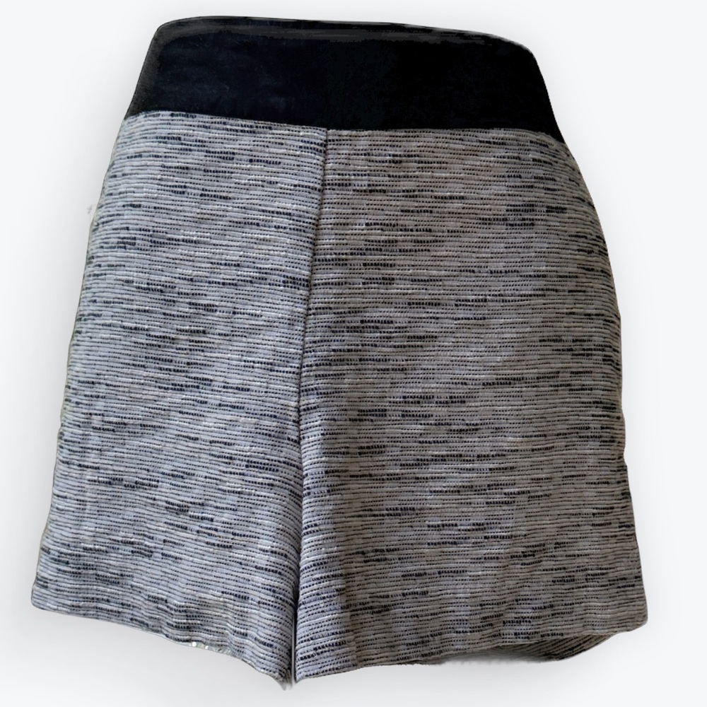 Minimalist Clean Girl Tailored Neutral Textured B&W Elevated Casual Shorts ~ 8